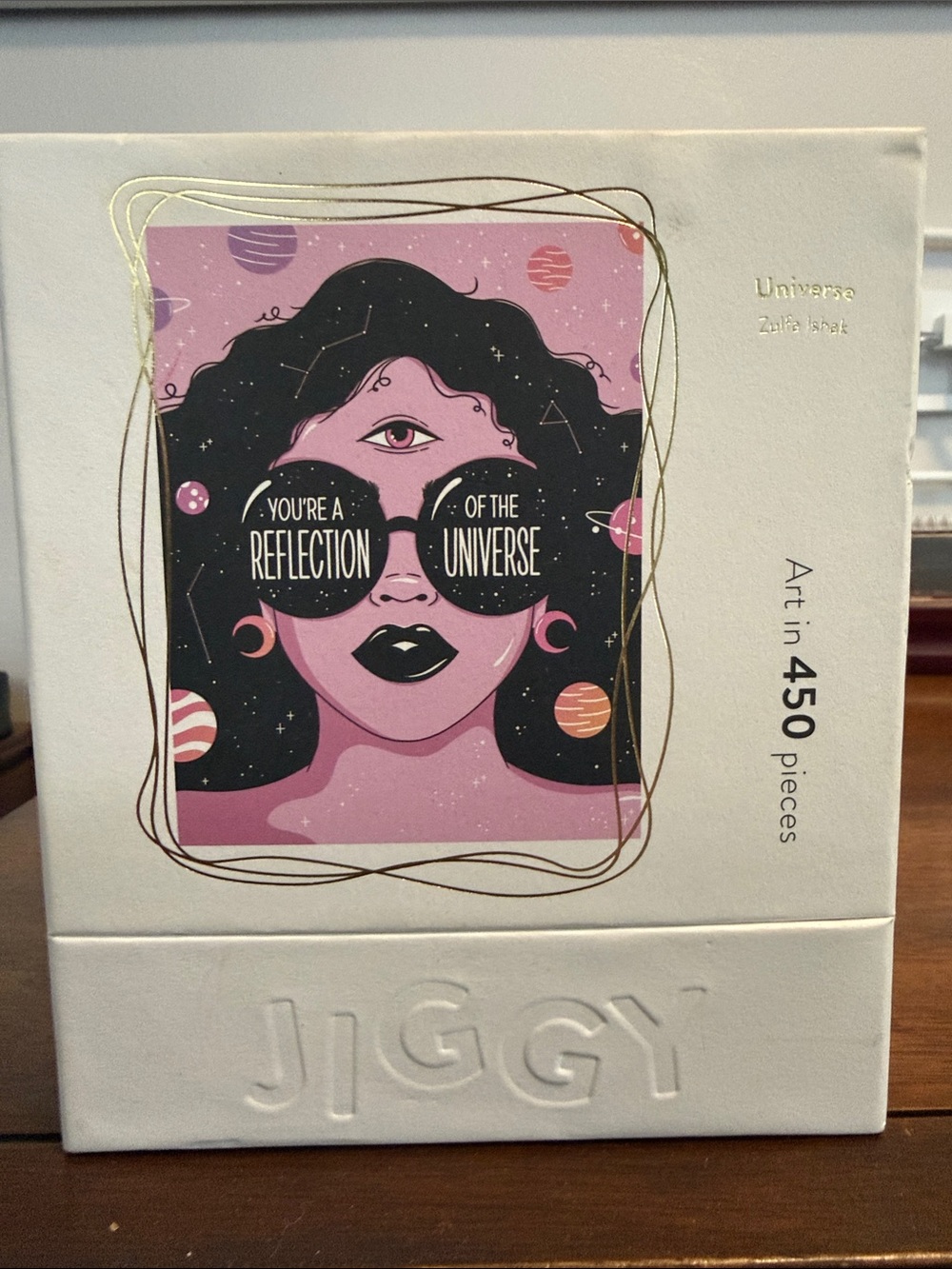 Jiggy 'Reflection of the Universe' 450-Piece Puzzle — Pink & Black